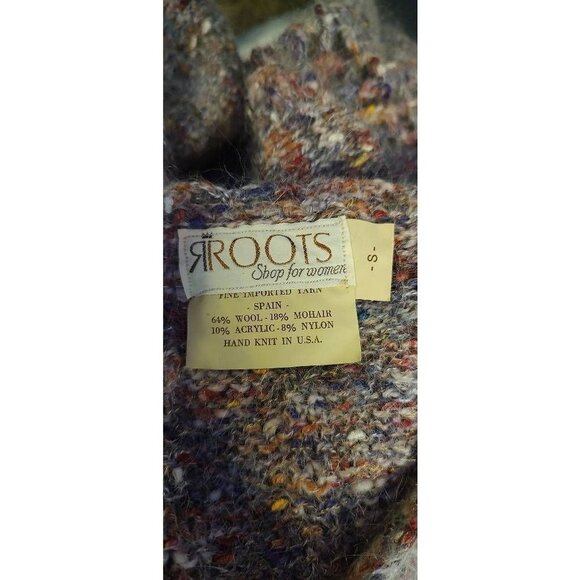 ROOTS Womens Pullover Sweater Multicolor Wool Blend Space Dye Long Sleeve Knit S - Picture 7 of 8